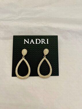 Nadri Gold Hoop Earrings
